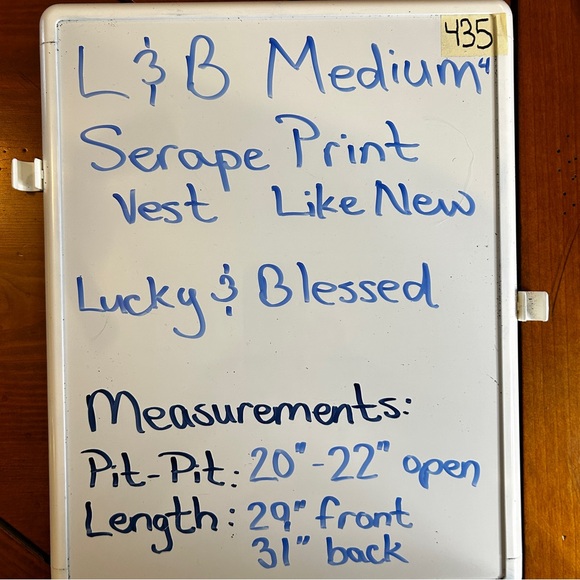 L&B Medium Serape Open Vest Striped Southwest Cowboy Rodeo Green Orange Yellow - Picture 9 of 9